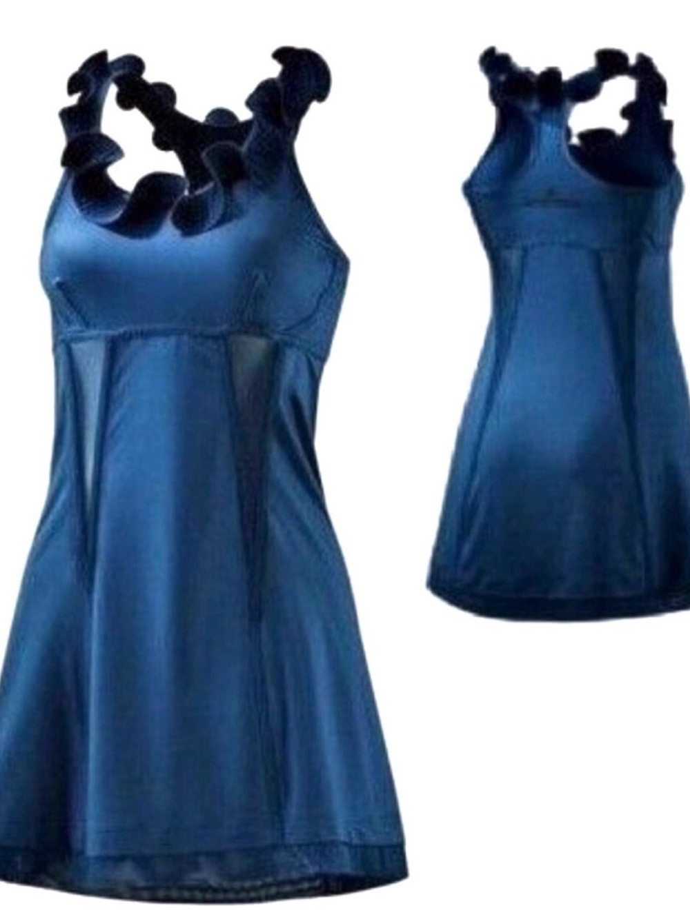 ADIDAS Stella McCartney RARE GORGEOUS TEAL Ruffle Trim Tennis Dress SMALL CUTE